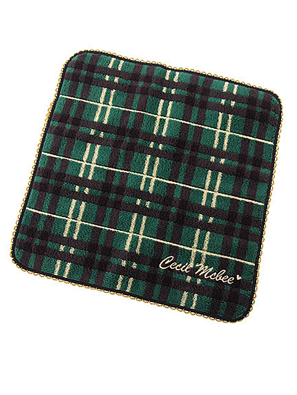 チェック柄タオルハンカチ