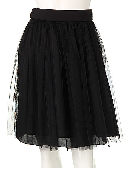 チュールレイヤードスカート