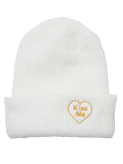 14.AW 刺繍入りアンゴラニットワッチ