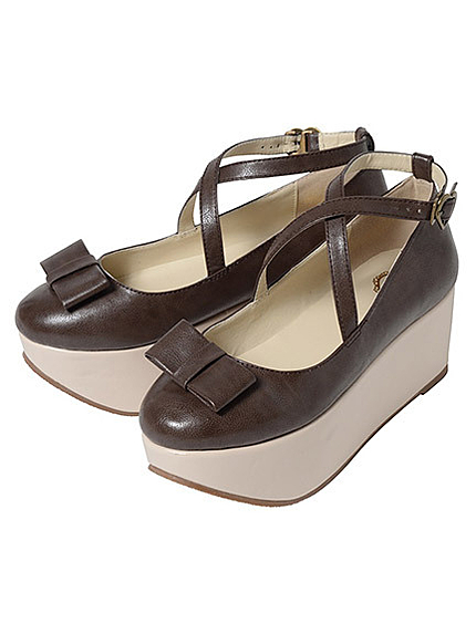 14.AW 厚底クロスパンプス