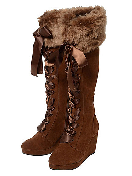 14.AW レースアップファーロングブーツ