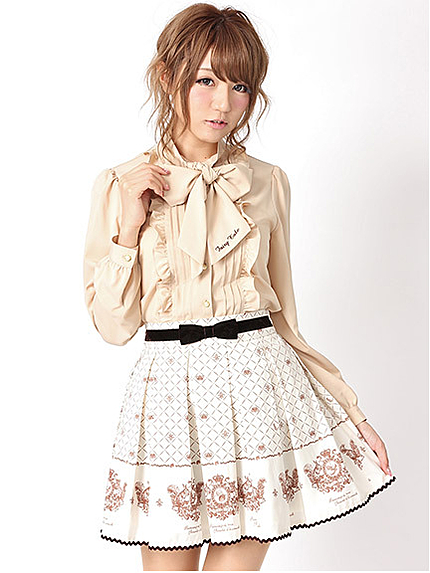 14.AW リスエンブレムウエストリボンスカート