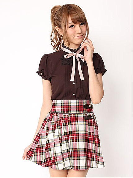 14.AW ハートバックルチェックプリーツスカート