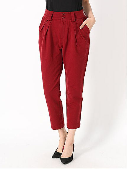 ストレッチタックカラーパンツ