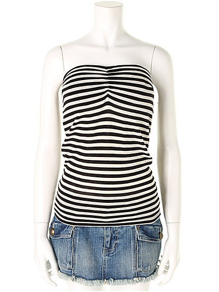 パッド入りギャザーベアトップ