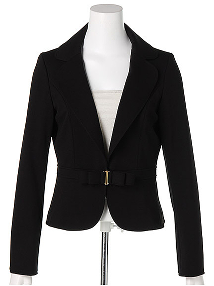 ウエストリボンカットソージャケット