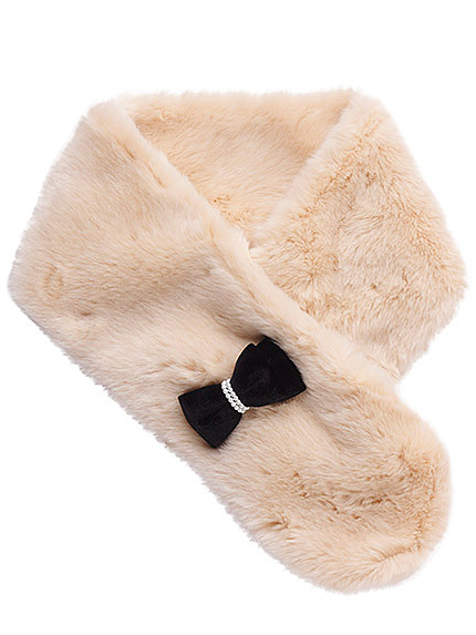 【CECIL BOOK掲載】ベロアリボン付きファーマフラー