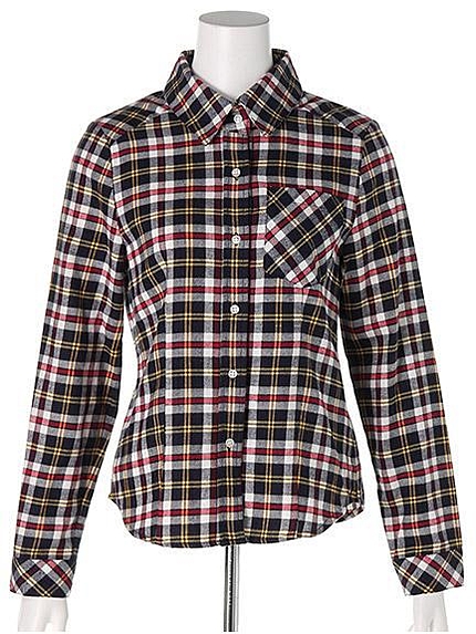 チェック柄ネルシャツ