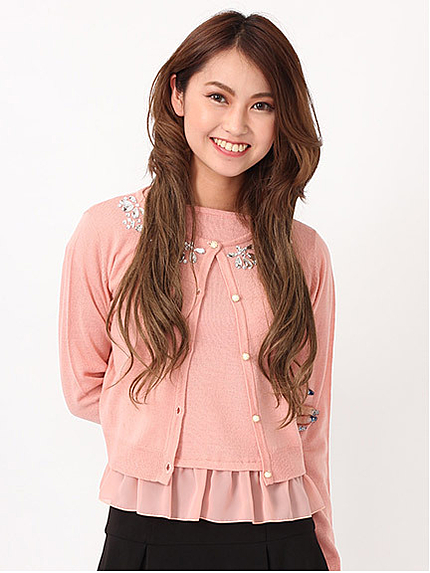 【CECIL BOOK掲載】ビジューフリルニットアンサンブル