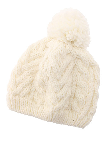 【CECIL PRESS掲載】ケーブルポンポンニットキャップ