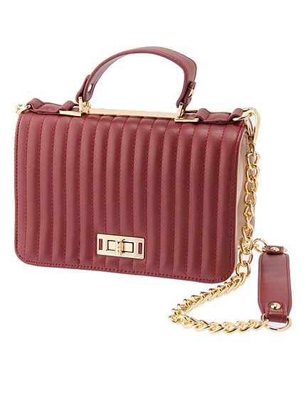 バイカラーキルティングバッグ