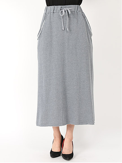 裏毛イージーロングスカート