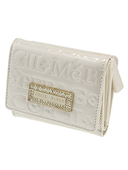 ロゴ型押し3つ折り財布