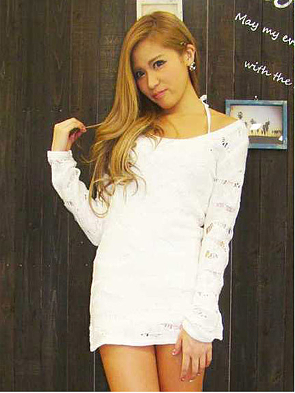 透かし柄チュニック