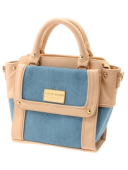 BIGフラップデニムコンビバッグ