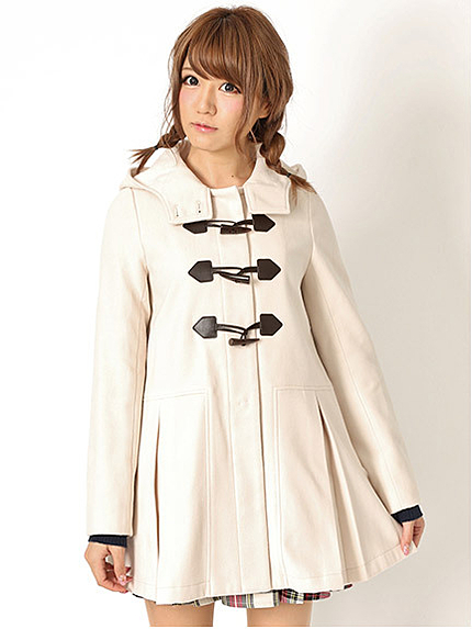 14.AW  Ａラインプリーツロングダッフルコート