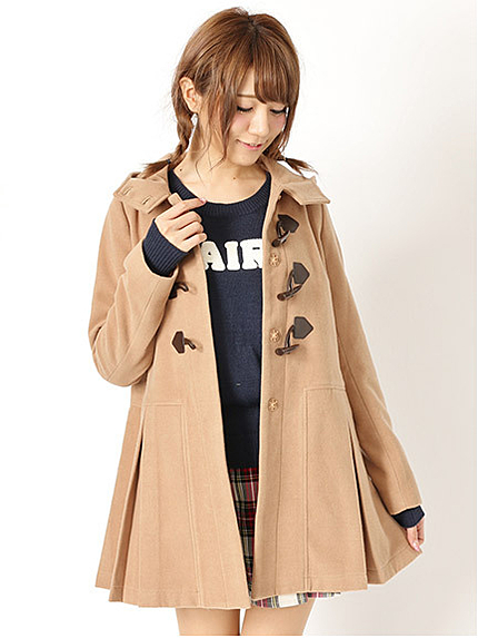 14.AW  Ａラインプリーツロングダッフルコート