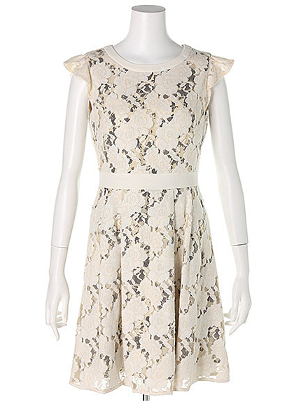 フロッキーレースレイヤードワンピ