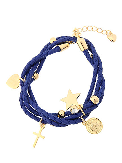 チャーム付きメッシュラップブレス