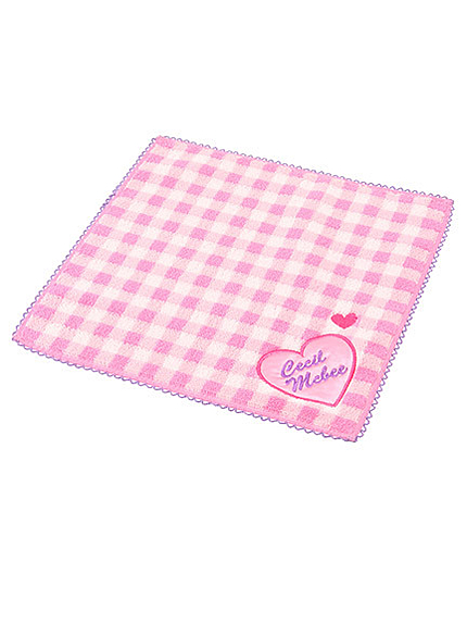 ギンガムハートタオルハンカチ