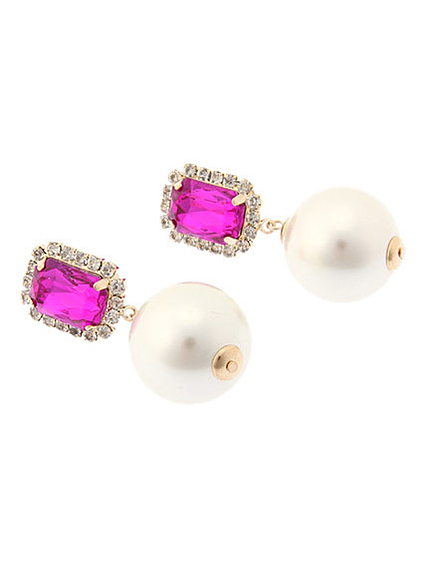 15.SS スクエアビジュー×パールピアス