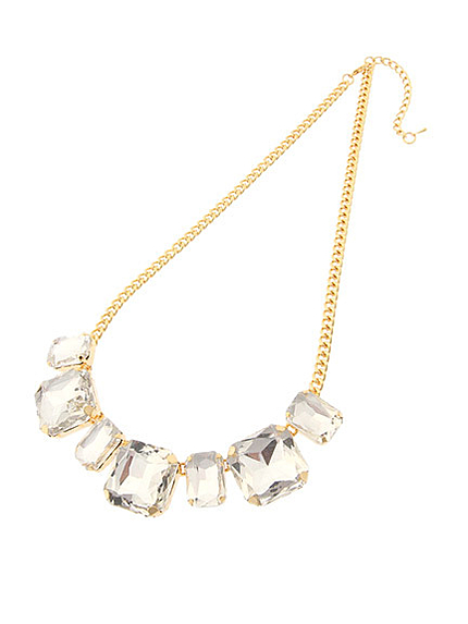 15.SS BIGスクエアビジューネックレス