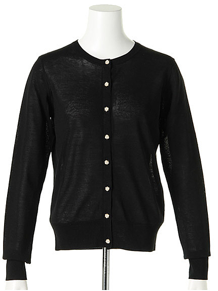 パールボタンUVカットニットカーデ