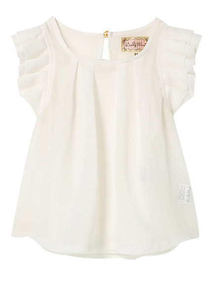 キャミ付きシフォンフリルブラウス