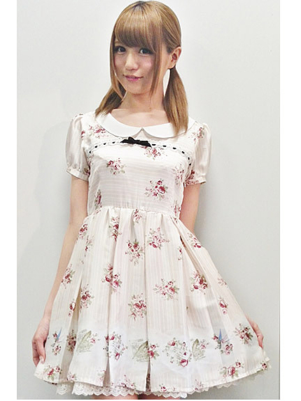 14 AW ストライプローズレターワンピース