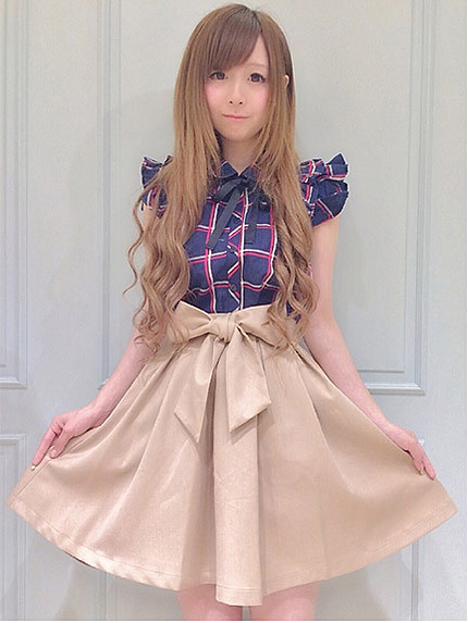 14.AW ウエストリボンミディー丈スカート