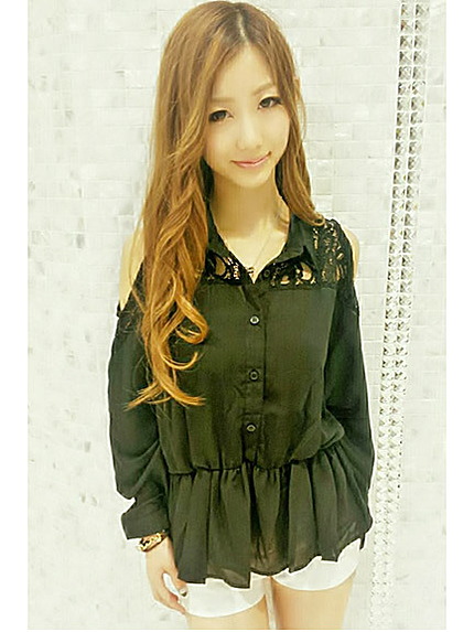 14.ＡＷ　レース切り替えシャツ