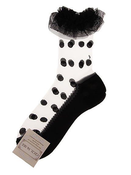 15.SS ドットフリルシアーソックス