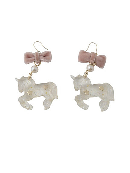 14.AW  ユニコーン×ベロアリボンピアス