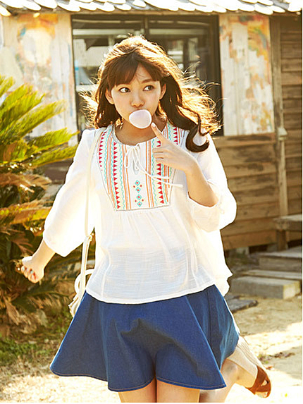 デニムフレアスカート