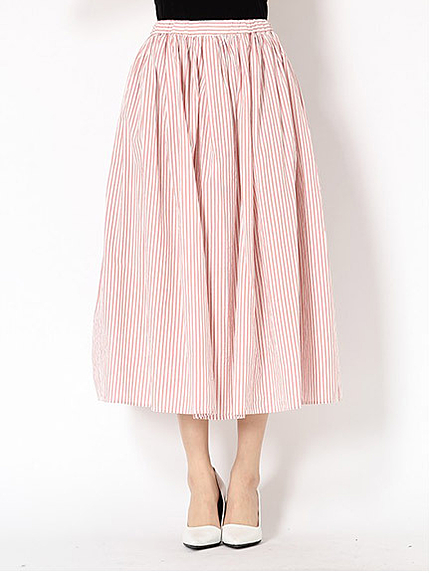 ストライプ柄ロングスカート