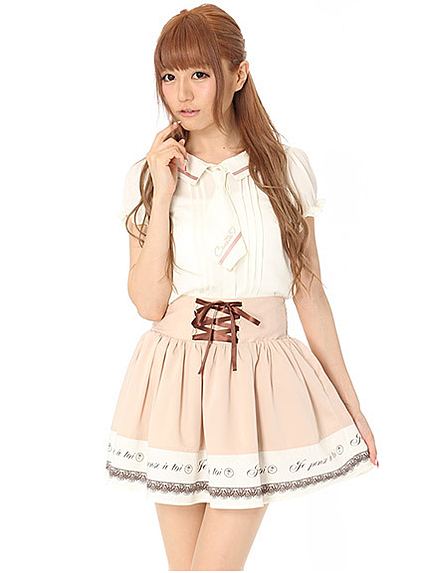 14.AW　裾プリントスピンドルスカート