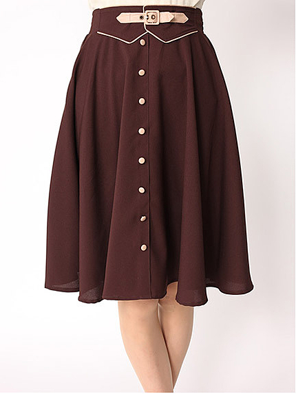 14.ＡＷ　パイピングミディー丈スカート