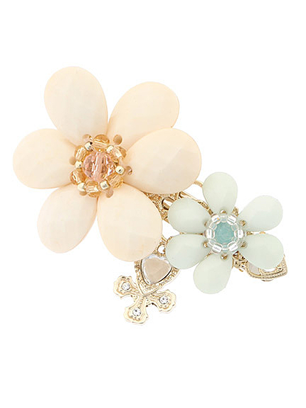 14.AW ダスティーパステルお花バレッタ