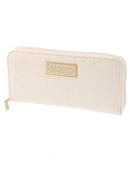 ハートロゴ型押しZIPウォレット