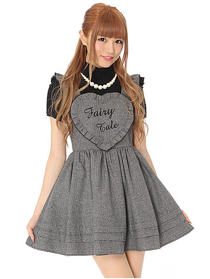 14.ＡＷ　ハートフリルエプロンワンピース