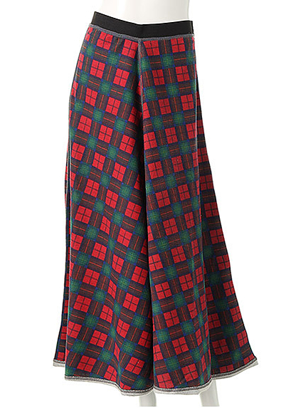 チェック裏毛リバーシブルスカート