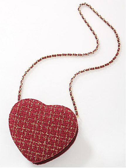 14.ＡＷ　ツイードハートポシェット