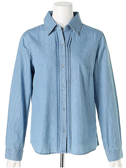 フロントピンタックシャツ