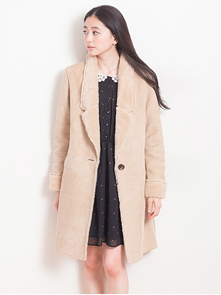 【先行受注】フェイクムートンステンカラ-コート