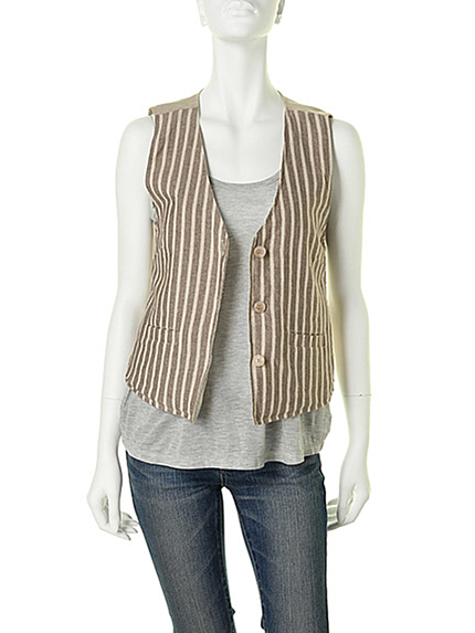 Ungridストライプラフベスト