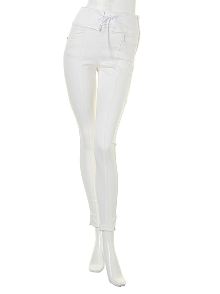 【casual】レースアップスキニーパンツ