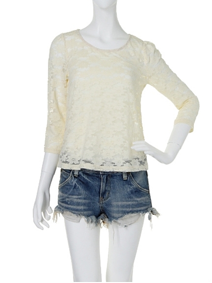 dazzlin【green】総レースブラウス