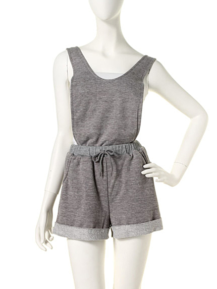 【green】裏毛サロペット