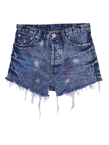 jouetie【CASUAL】ペイントデニムショートPT