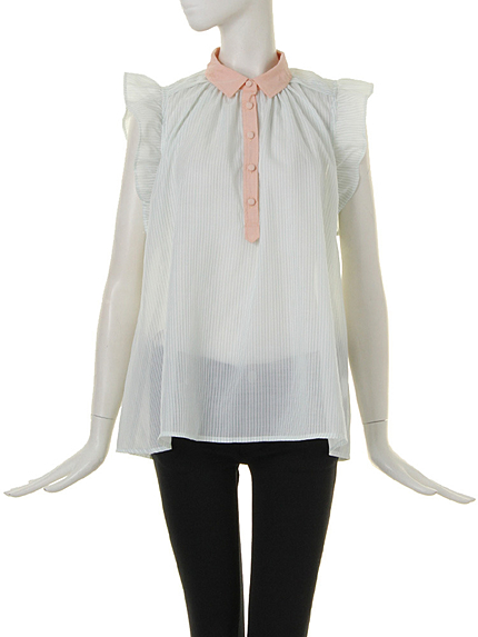 【LADY】フリル袖ブラウス